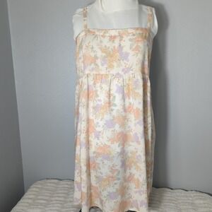 Torrid NWT Women's 1X Sleeveless Lush Pastel Floral Mini‎ Challis Sundress 143